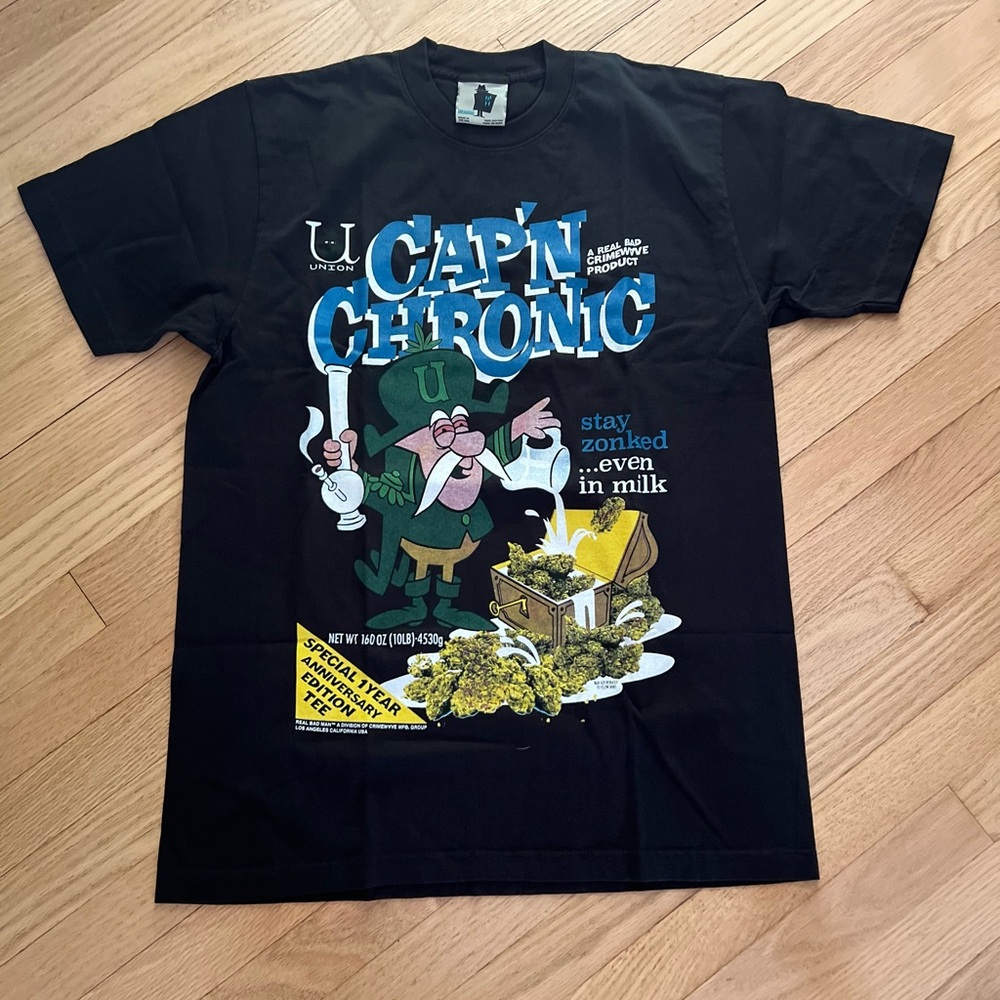 REAL BAD MAN CAP'N CHRONIC BLACK TSHIRT